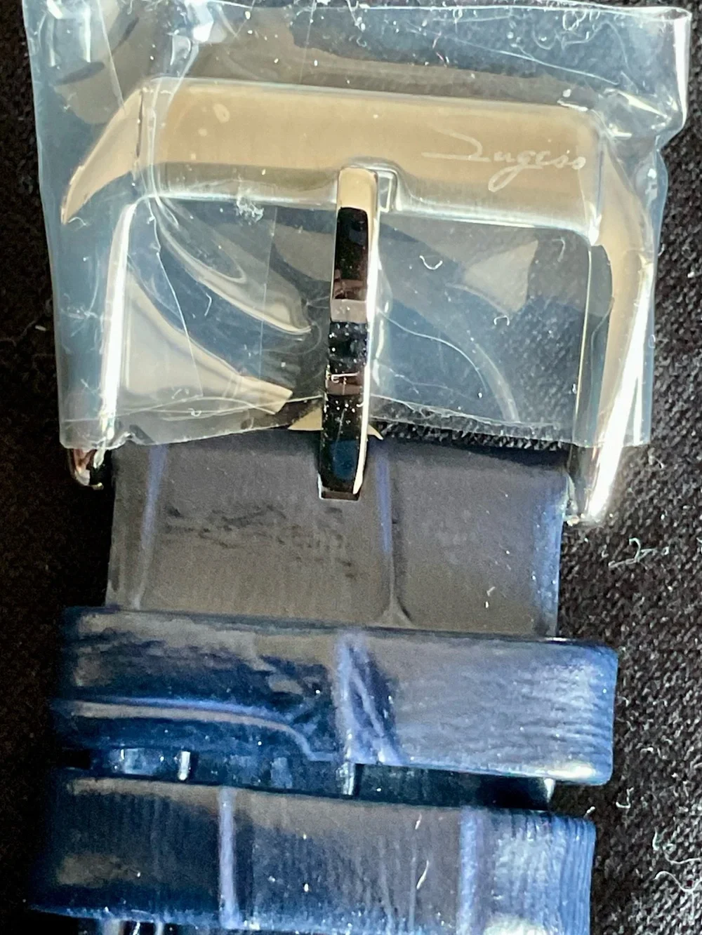 NIB Blue Automatic Sugess Power Reserve/Date Watch+ S/S Bracelet Plastic Wrapped